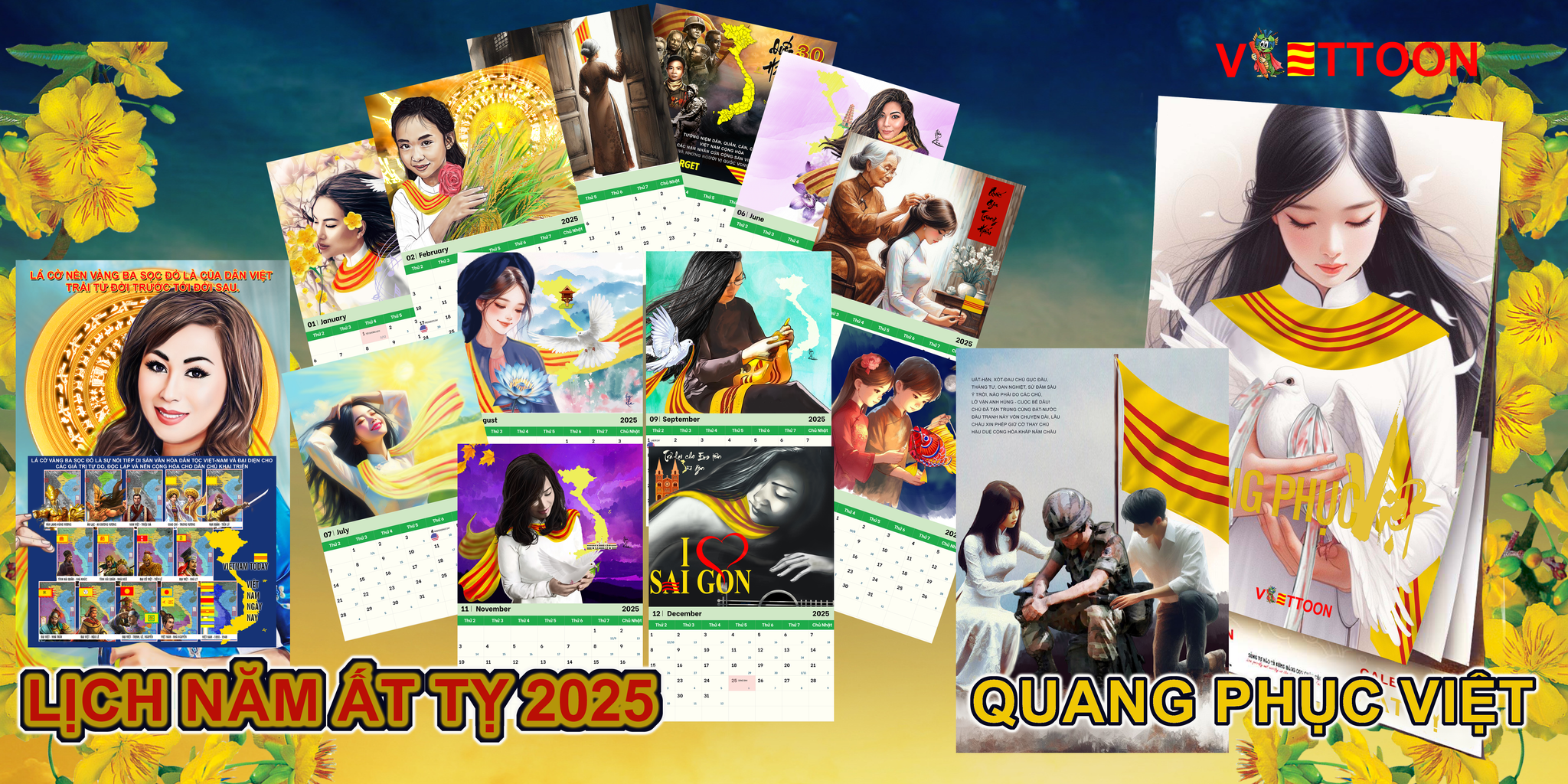 Lịch Viet Toon 2025 - Viet Toon 2025 Calendar